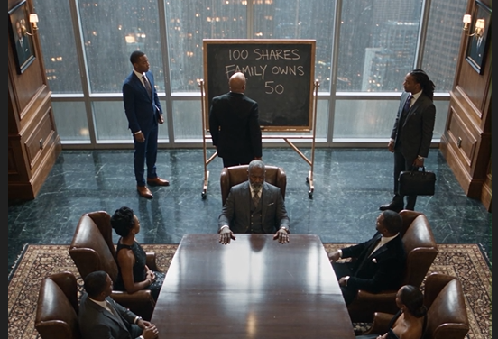 The Financial Godfather boardroom scene
